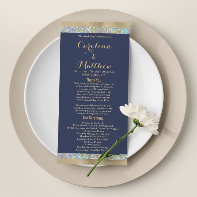 Navy blue gold silver holographic glitter  program (Navy blue gold silver holographic glitter Program)