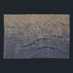 Navy Blue Gold Sparkly Glitter Ombre Kitchen Towel<br><div class="desc">This elegant and modern navy blue and faux sparkly glitter ombre is perfect for the trendy and stylish woman. Its fashionable and chic print is great for many gifts and occasions. Enjoy this abstract and fabulous design for your next purchase; for yourself,  your friends,  or your family.</div>