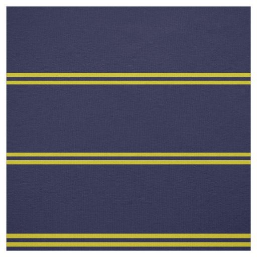 Navy blue, gold striped design fabric