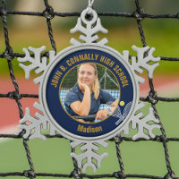 Navy Blue Gold Tennis Player Photo High School
