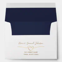 A7 Cream Gold Foil Return Address Wedding Mailing Envelope  Return address  wedding, Custom envelopes, Custom printed envelopes