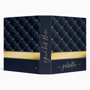 Navy Blue Golden  3 Ring Binder