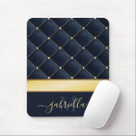 Navy Blue Golden  Mouse Pad<br><div class="desc">Navy Blue Golden</div>