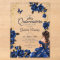 Navy Blue Golden Tiara Roses  Quinceañera