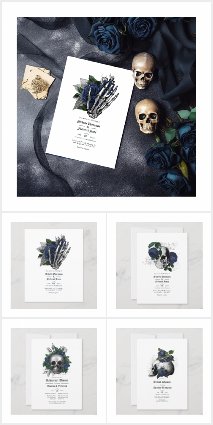 Navy Blue Gothic Wedding