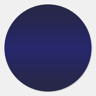 Navy Blue Gradient Blank Classic Round Sticker