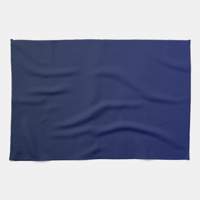 Navy Blue Gradient Deep Blue Kitchen Towel (Horizontal)