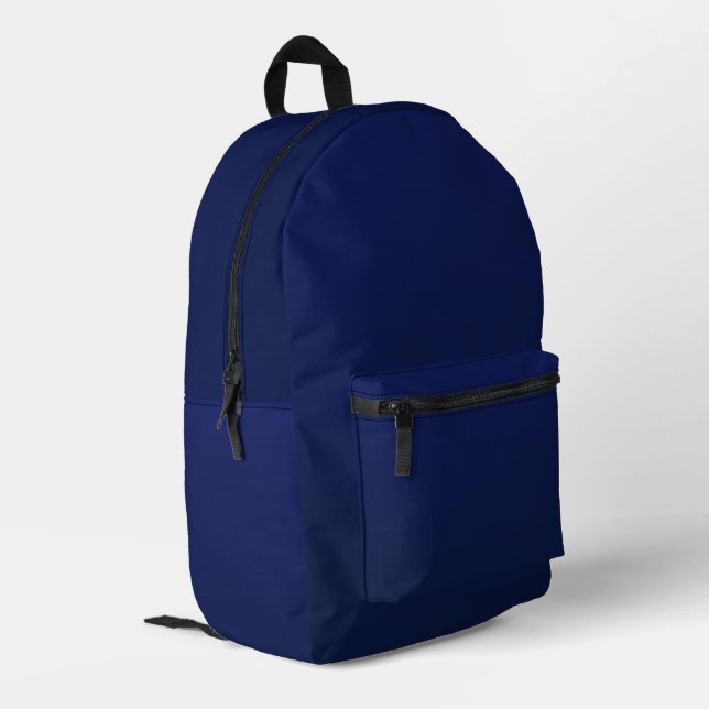 Navy Blue Gradient Deep Blue Printed Backpack (Back Corner Left)