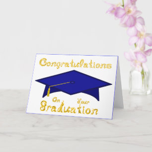 Navy Blue Graduation Cap Printable Party Hat or Card