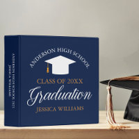 Navy Blue Graduation Class of 2026 Photo Album