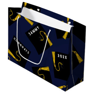 Navy Blue Graduation Large Gift Bag