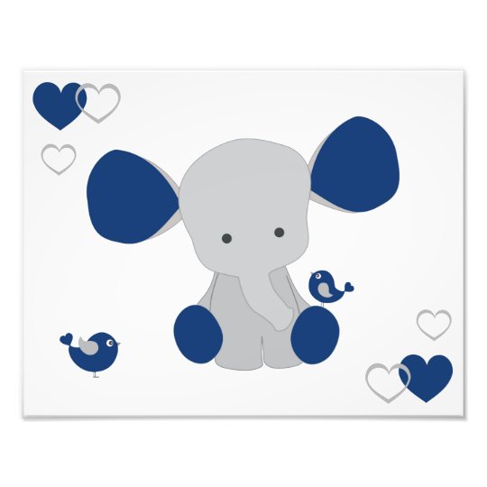 Navy Blue Gray Elephant Baby Boy Nursery Wall Art Navy Blue Gray Elephant Baby Boy Nursery Wall Art