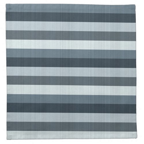 Navy Blue Gray Grey Stripes Cloth Napkin