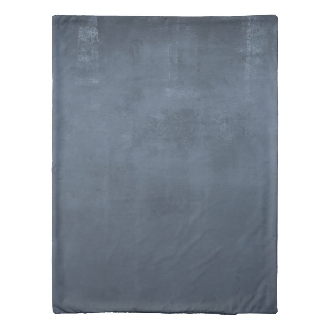 Navy Blue Gray rustic ombre abstract  Duvet Cover (Back)
