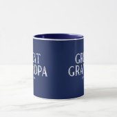Navy Blue Great Grandpa Year Established Mug (Center)