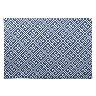 Navy Blue Greek Key Pattern Placemat