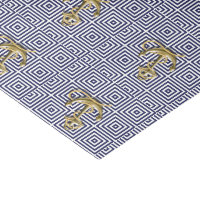 Greek Key Pattern in Navy Blue and White Tissue Paper