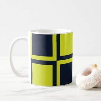 Navy Blue Green Checkerboard Pattern