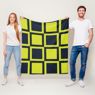Navy Blue Green Checkerboard Pattern