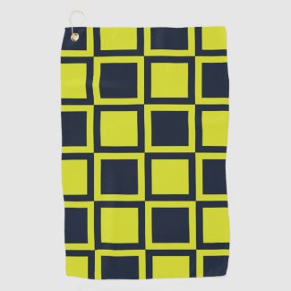 Navy Blue Green Checkerboard Pattern