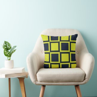 Navy Blue Green Checkerboard Pattern
