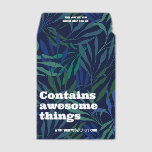 Navy Blue Green Fronds Contains Awesome Things Envelope Mailers<br><div class="desc">A blue and green paper shipping envelope mailers for sending out awesome things or awesome offers to both new and loyal customers. The envelope mailer is printed with a greenery frond pattern with long leaves in shades of green, teal, and blue. The text is white and bold, with one modern...</div>