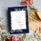 Navy Blue Greenery Celebration of Life Invitation
