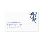 Navy & Blue Greenery Line Art Business Card