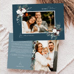 Navy Blue Greenery Vintage Christmas Two Picture Holiday Card<br><div class="desc">Welcome to our enchanting Navy Blue Greenery Vintage Christmas Two Picture Holiday Card design, where vintage charm meets modern elegance. This design features intricate watercolor greenery and subtly elegant calligraphy with simple typography, capturing the essence of traditional coziness and rustic cottage core. With a touch of retro flair and a...</div>