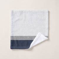 Navy and White Mixed Check Towels, Set of 3