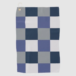 Navy Blue Grey White Checkerboard Check Pattern