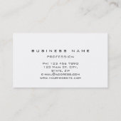 Navy Blue Grungy Gold Marble Vip Business Card (Back)