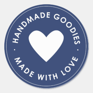 Navy Blue Handmade Goodies Sticker