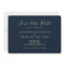 Navy Blue Handwritten Script Save the Date