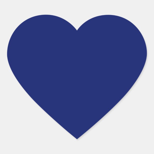Navy Blue Heart Sticker (Front)