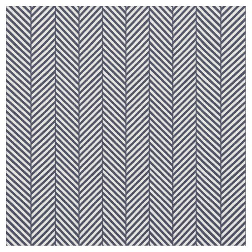 Navy Blue Herringbone Fabric