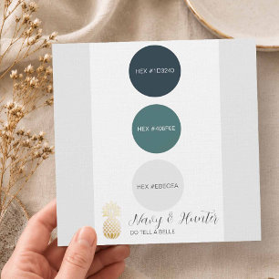 Navy Blue & Hunter Green Color Palette Card