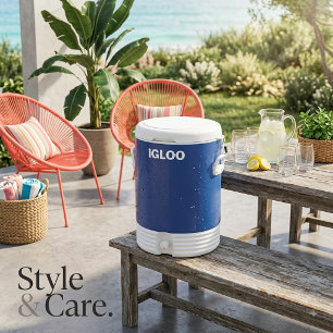 Navy Blue Igloo Cooler 10 Gallon with Name