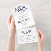 Lively Ampersand Invitations in Blue