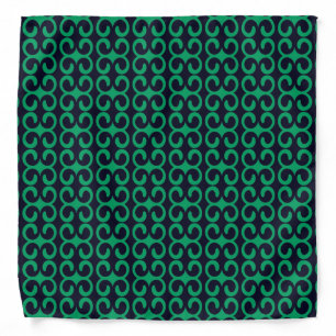 Navy Blue/Irish Green Stylish Stripe Pattern Bandana