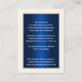 Navy Blue, Ivory, and Silver Floral Enclosure Card (Back)
