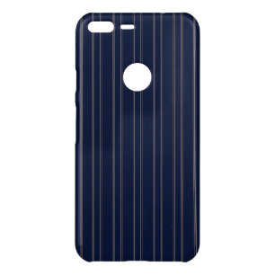 Navy Blue Ivory Gold Pinstripes Uncommon Google Pixel XL Case