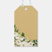 Navy blue ivory white floral gift tag | Zazzle