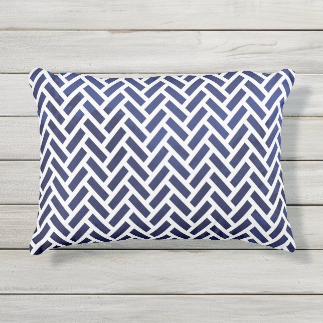 Navy Blue Japanese Reversible Pillow (Front)