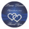 Navy Blue Joined Hearts Wedding Favor Sticker