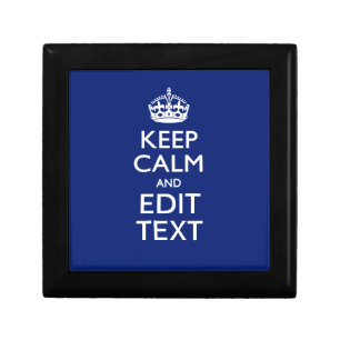 Navy Blue Keep Calm And Have Your Text Gift Box