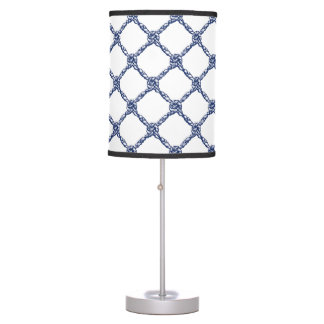 Navy Blue Knots Nautical Table Lamp