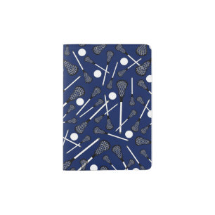 Navy blue lacrosse sticks passport holder