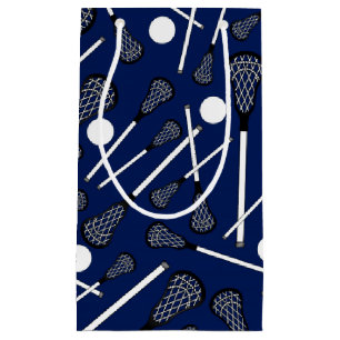 Navy blue lacrosse sticks small gift bag
