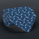 Navy Blue Lacrosse White Sticks Patterned Neck Tie<br><div class="desc">Sport your team colors with this lacrosse pattern of crossed sticks with a subtle lined background. Makes a great personalized gift for a player, coach, team or fan. Available in red, orange, yellow, purple, green, blue, gray, black, forest green, navy, maroon, burnt orange, gold and powder blue. Matching products available....</div>